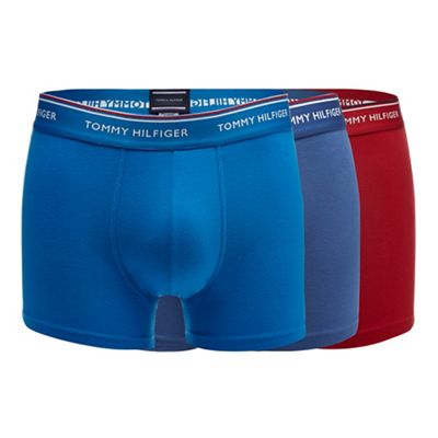 Tommy Hilfiger Pack of three assorted branded waistband hipster trunks